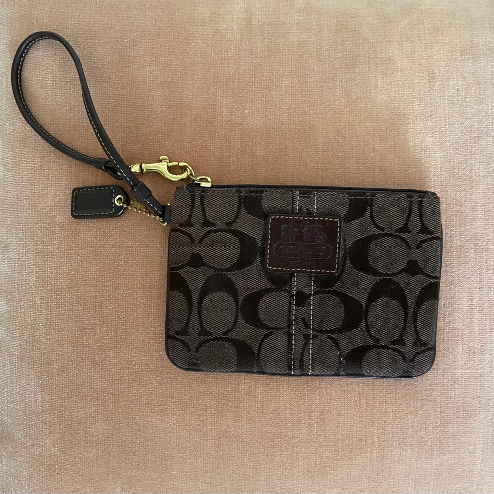 Coach Wristlet—Chocolate Brown